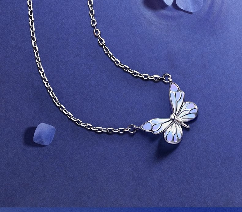 [Limited Edition] Luminous Dream Purple Butterfly Necklace