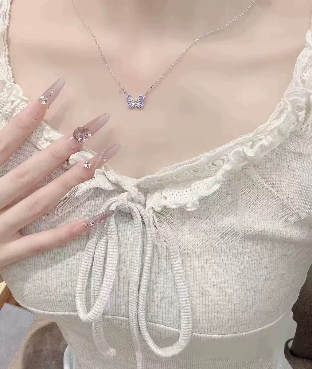 [Limited Edition] Luminous Dream Purple Butterfly Necklace