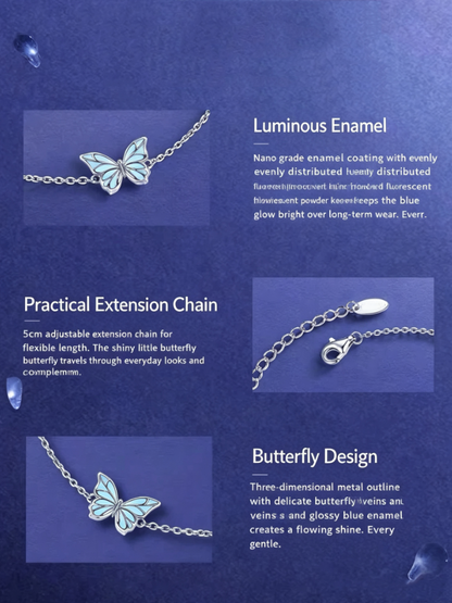 Luminous Dream Blue Butterfly Bracelet