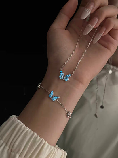 Luminous Dream Blue Butterfly Bracelet