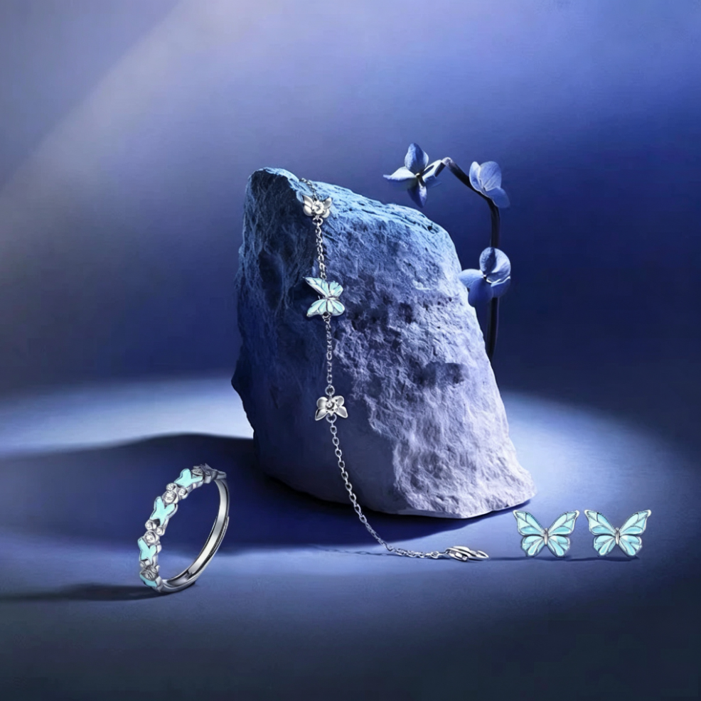 Luminous Dream Blue Butterfly Bracelet