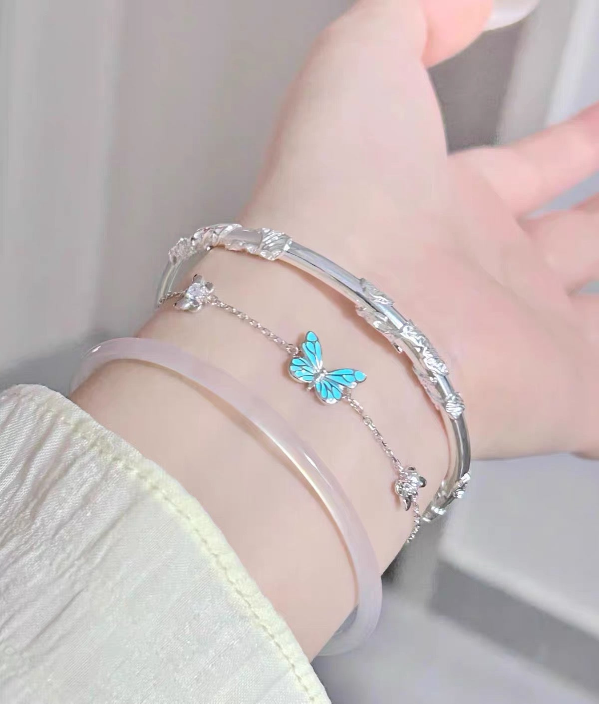 Luminous Dream Blue Butterfly Bracelet