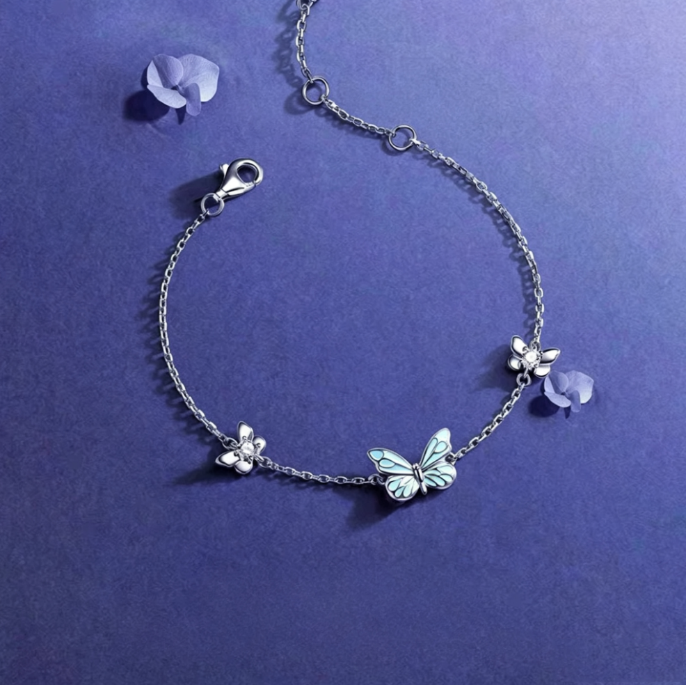 Luminous Dream Blue Butterfly Bracelet