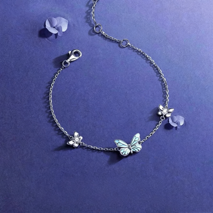 Luminous Dream Blue Butterfly Bracelet