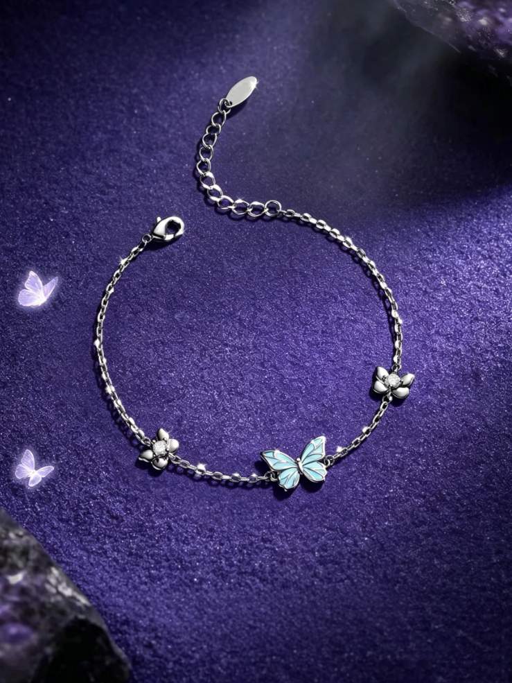 Luminous Dream Blue Butterfly Bracelet