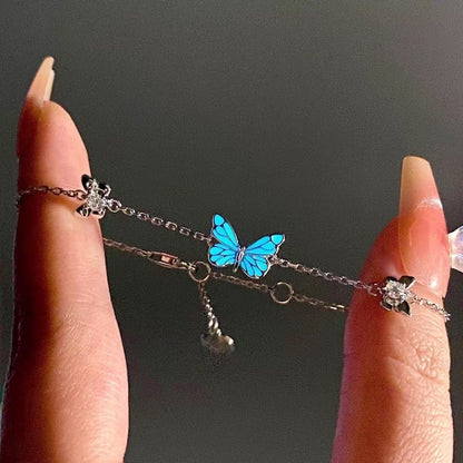 Luminous Dream Blue Butterfly Bracelet